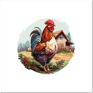 Colorful Rooster Posters and Art